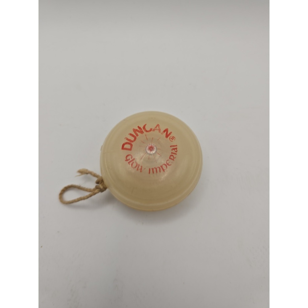 Vintage Duncan Glow Imperial Yo-Yo White Red Logo Collectible Toy Vtg Yoyo